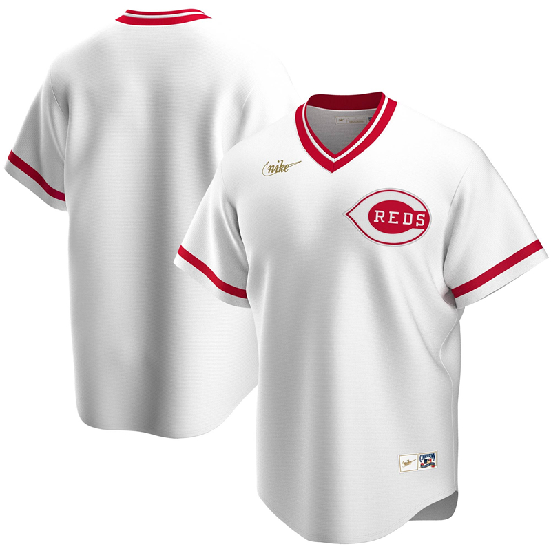 2020 MLB Men Cincinnati Reds Nike White Home Cooperstown Collection Team Jersey 1->colorado rockies->MLB Jersey